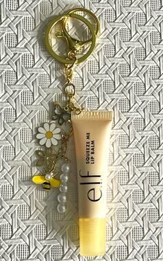 Bee Daisy Lip Balm Keychain